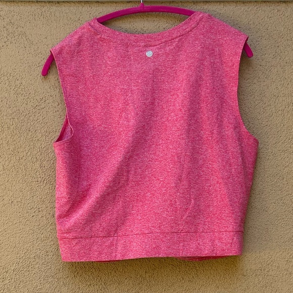 Zella Pink Workout Sleeveless Crop Top with Waist Line Length for Women - Picture 3 of 4